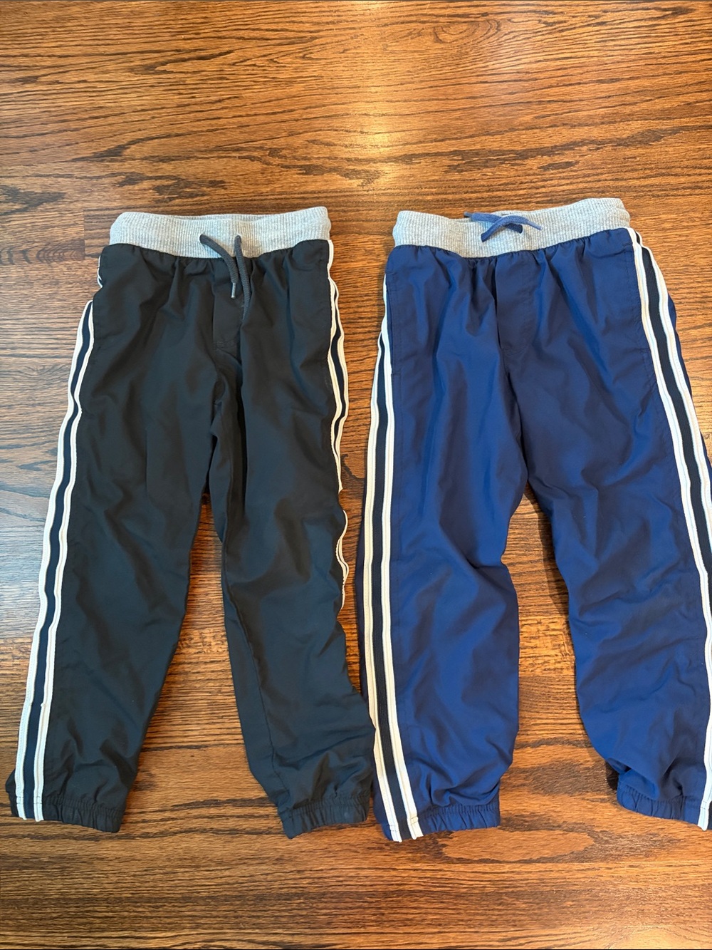 Bundle - OshKosh B'gosh Black & Blue Jogger Pants, White Stripes, Winter Lining